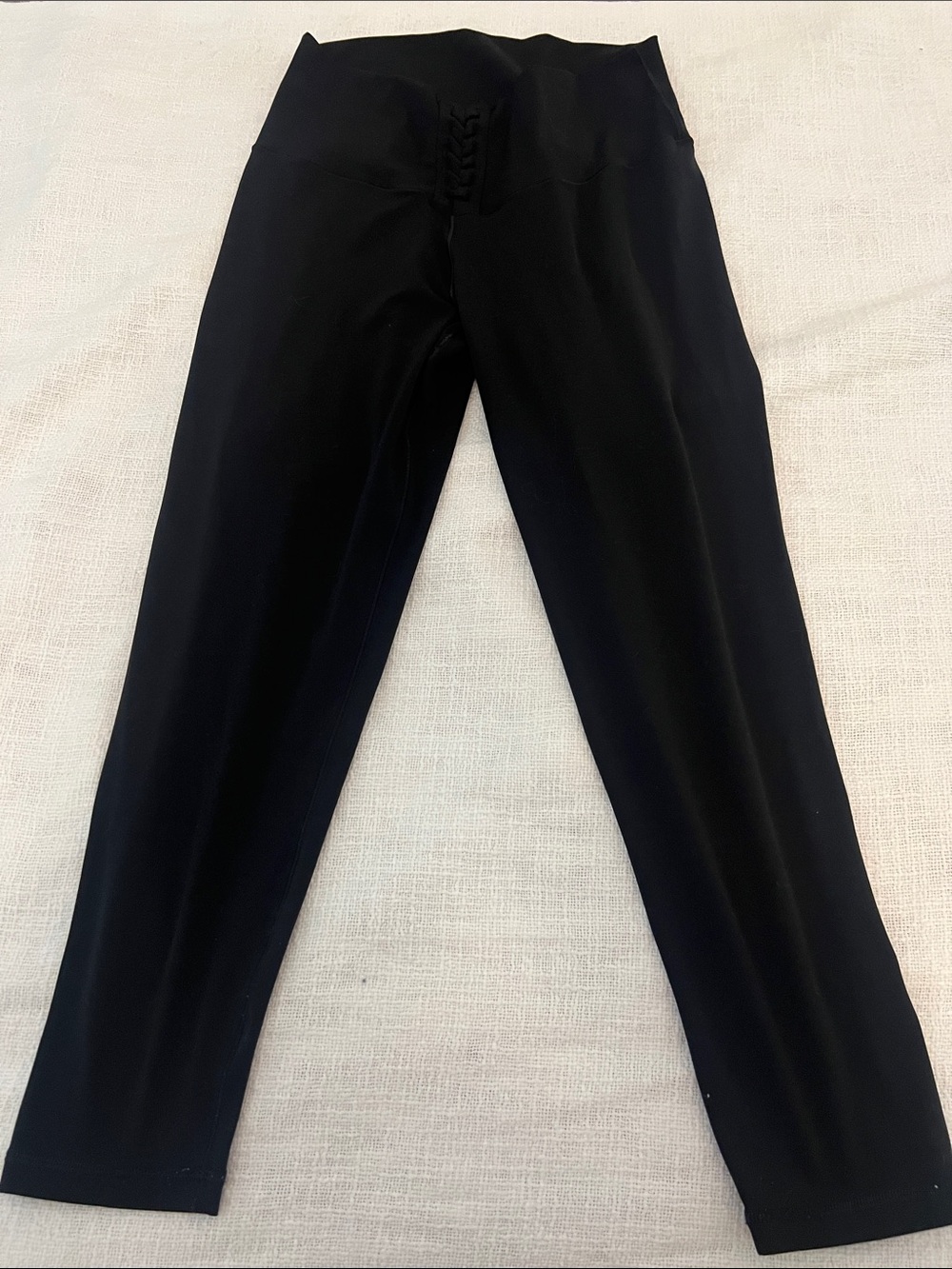 Offline by Aerie Black Real Me 7/8 Hi-Rise Laced Short Inseam Leggings  Sz:L/G/G